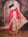 Rani Pink Semi Silk Saree