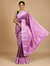 Alluring Wine Purple and Pastel Pink Kanjivaram Silk Saree
