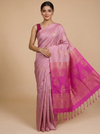 Pink with Magenta Semi Silk Saree