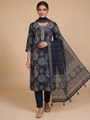 Navy Blue with Dark Navy Blue Dupatta Ready Made Kurti Set