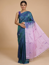 Peacock Blue with Lavender Vaalai Naar Pattu Saree