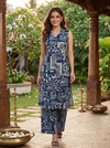 Teal Blue and Beige Co-ord Set