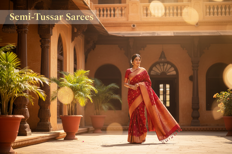 Semi-Tussar Sarees