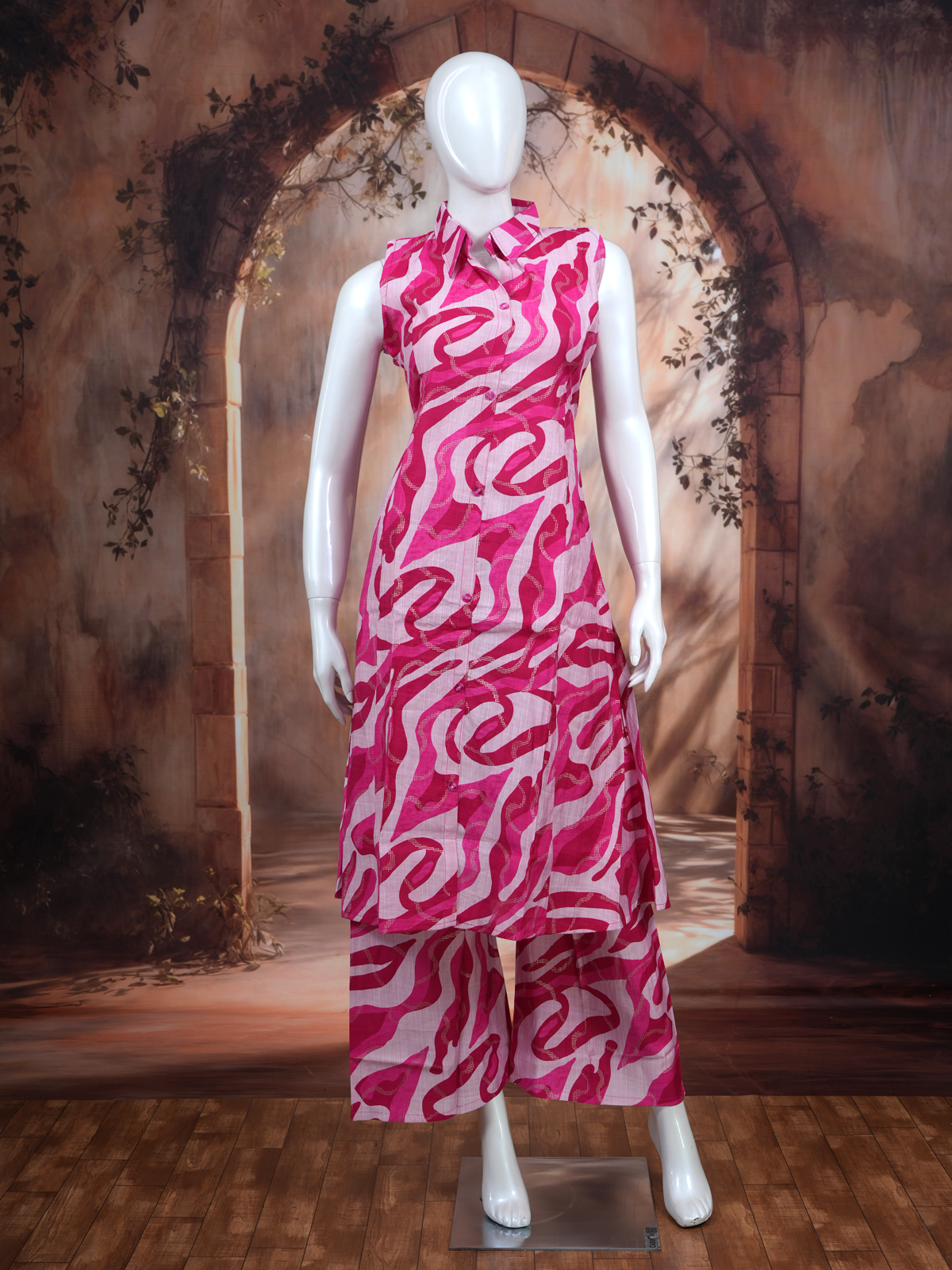 Pink Cotton Co-ord Set