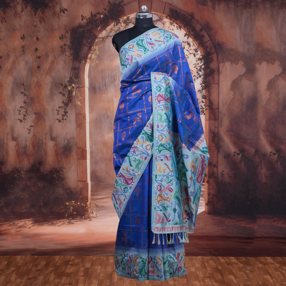 Royal blue Semi Silk Saree