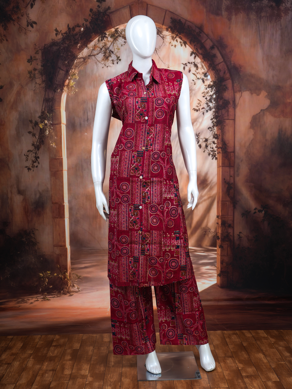 Maroon Co-ord Set