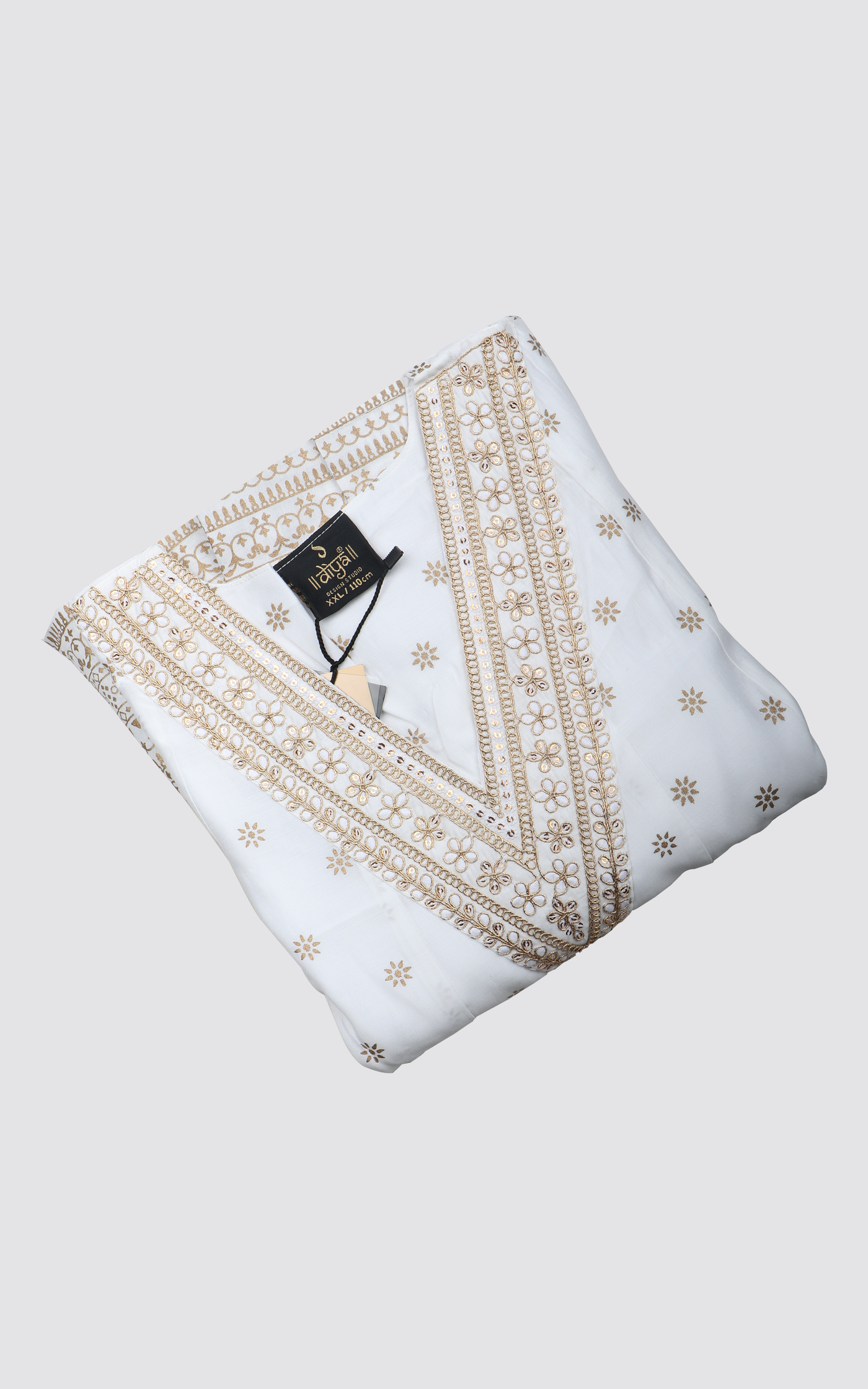 White - Printed Anarkali Kurti