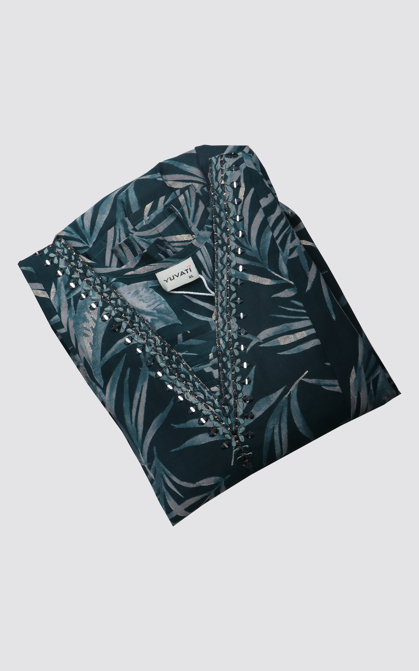 Deep Green - Printed Anarkali Kurti