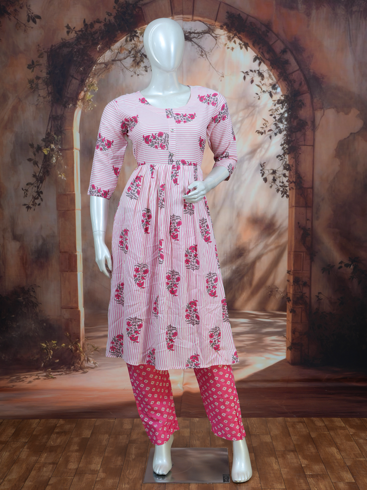 Pink Anarkali Set