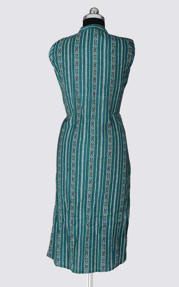 Dual Shade of Green - Long Gown