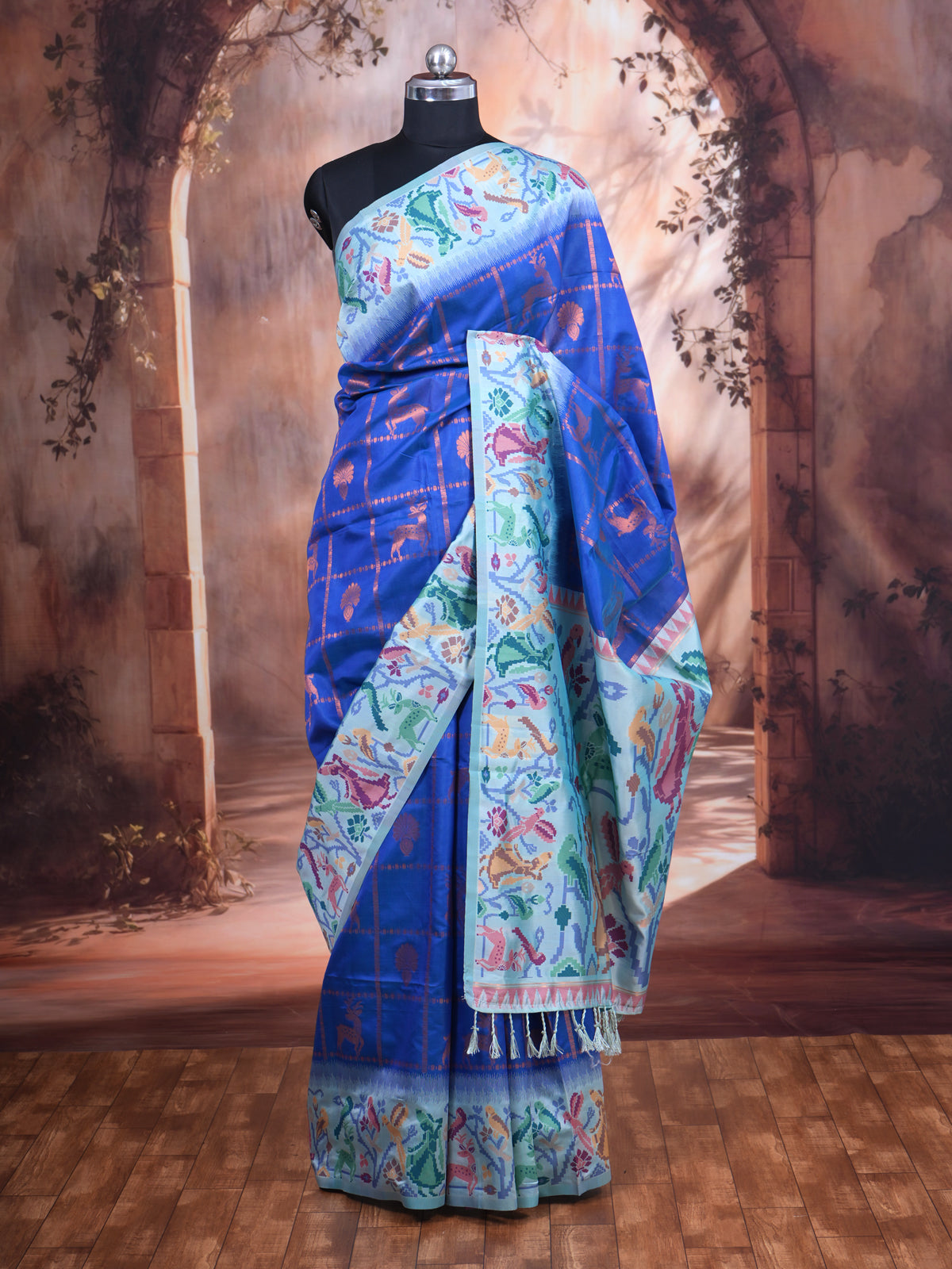 Royal blue Semi Silk Saree
