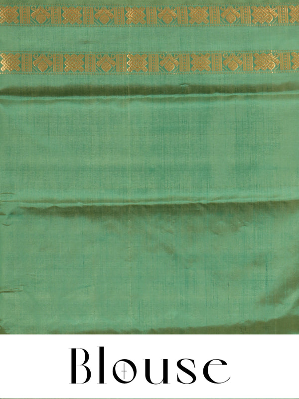 Pastel Pink with Green Munthi Vaalai Naar Pattu Saree