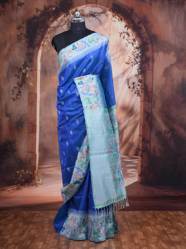 Royal Blue Semi Silk Saree