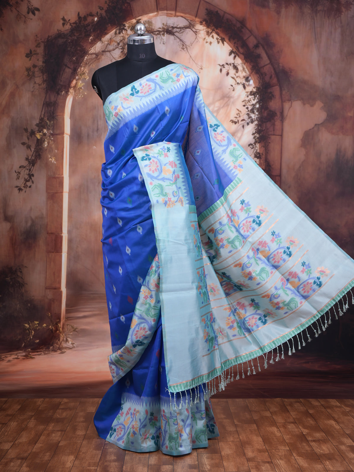 Royal Blue Semi Silk Saree