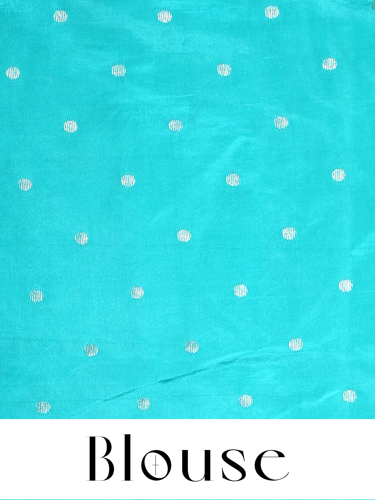Firoza Blue with Silver - Semi Tussar Saree