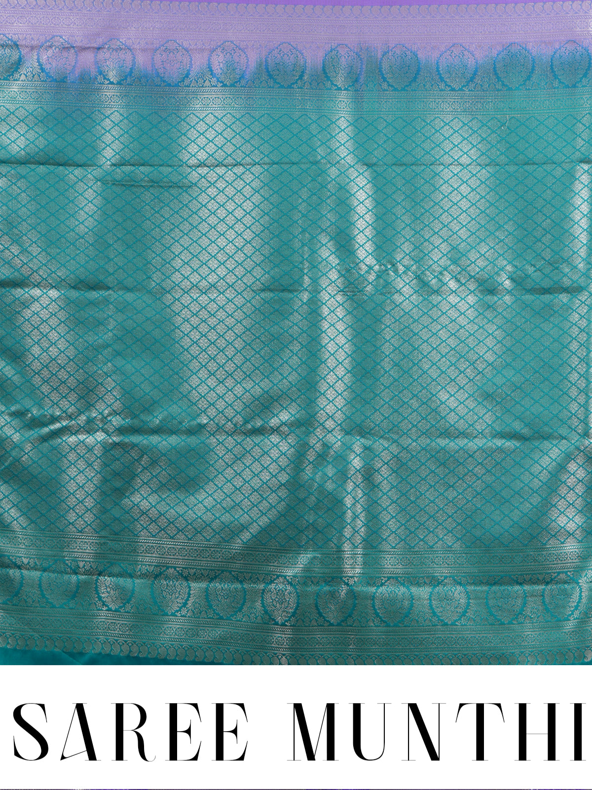 Lavender Purple with Sea Green Kanchipuram Fancy Silk Saree