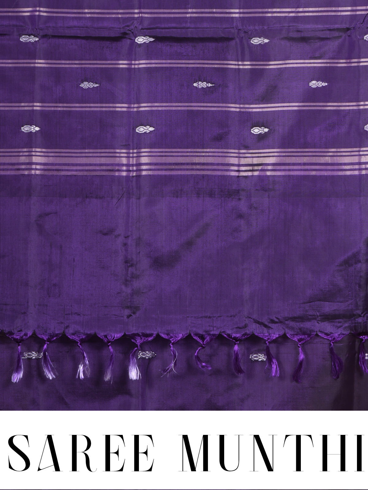 Dark Voilet With Golden Yellow Semi Silk Saree