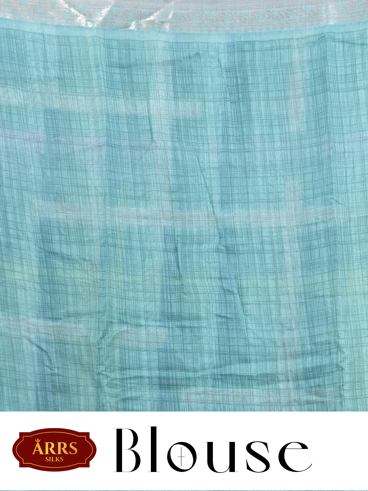 Sea Green with Silver Zari Pallu - Semi Raw Silk Saree