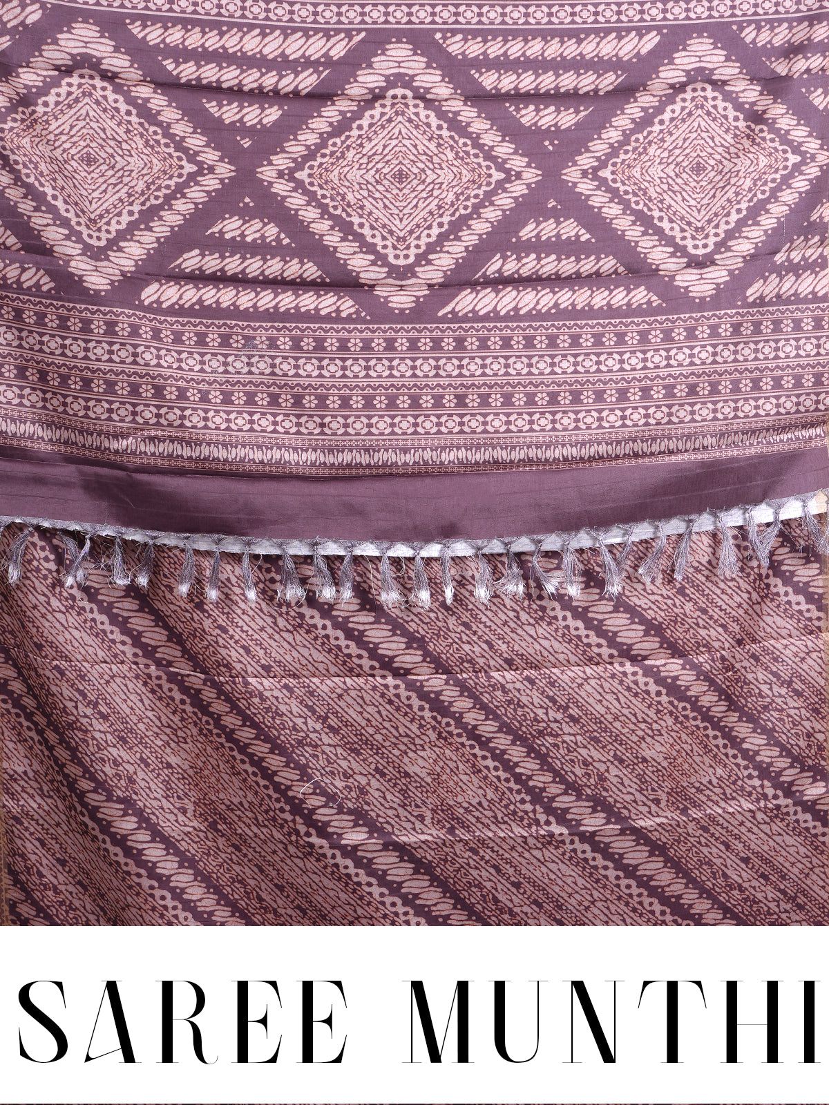 Mauve and Antique Gold Dola Silk Saree