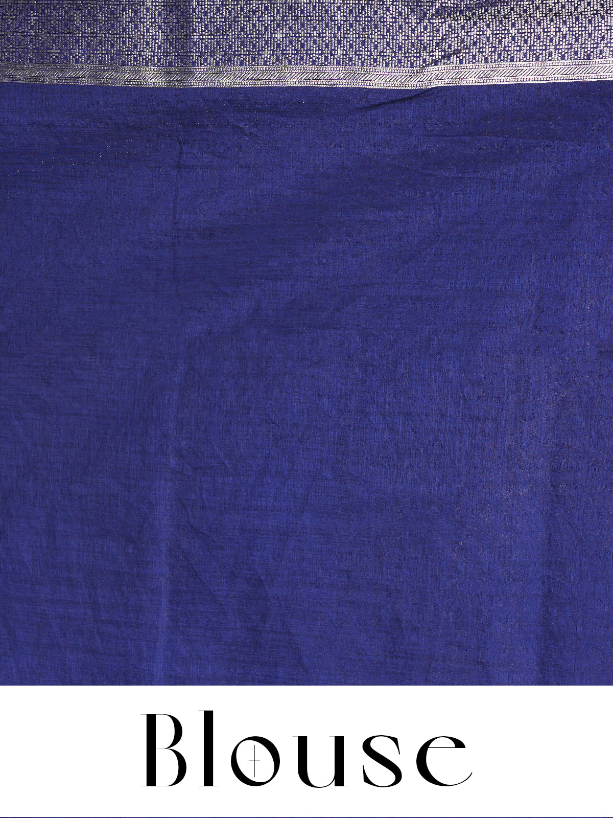 Navy Blue with Silver - Semi Tussar Saree
