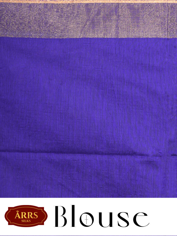 Purple with Purple and Ikat - Pochampalli Cotton Saree
