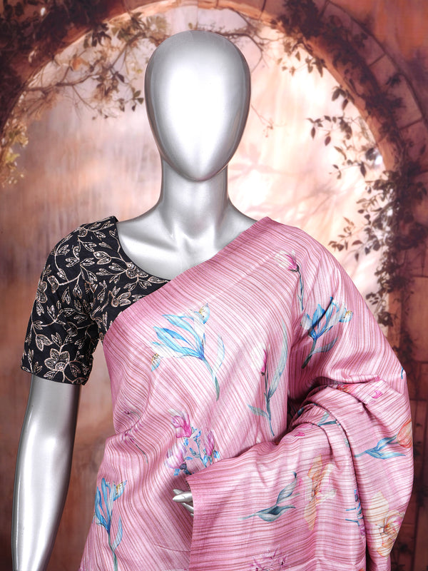 Onion Pink with Multicolor Munthi Dola Silk Saree
