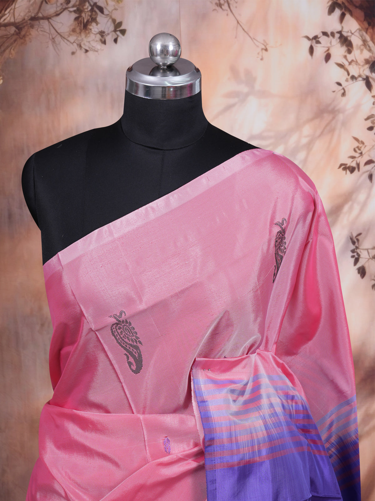 Pink with Purple Vaalai Naar Pattu Saree