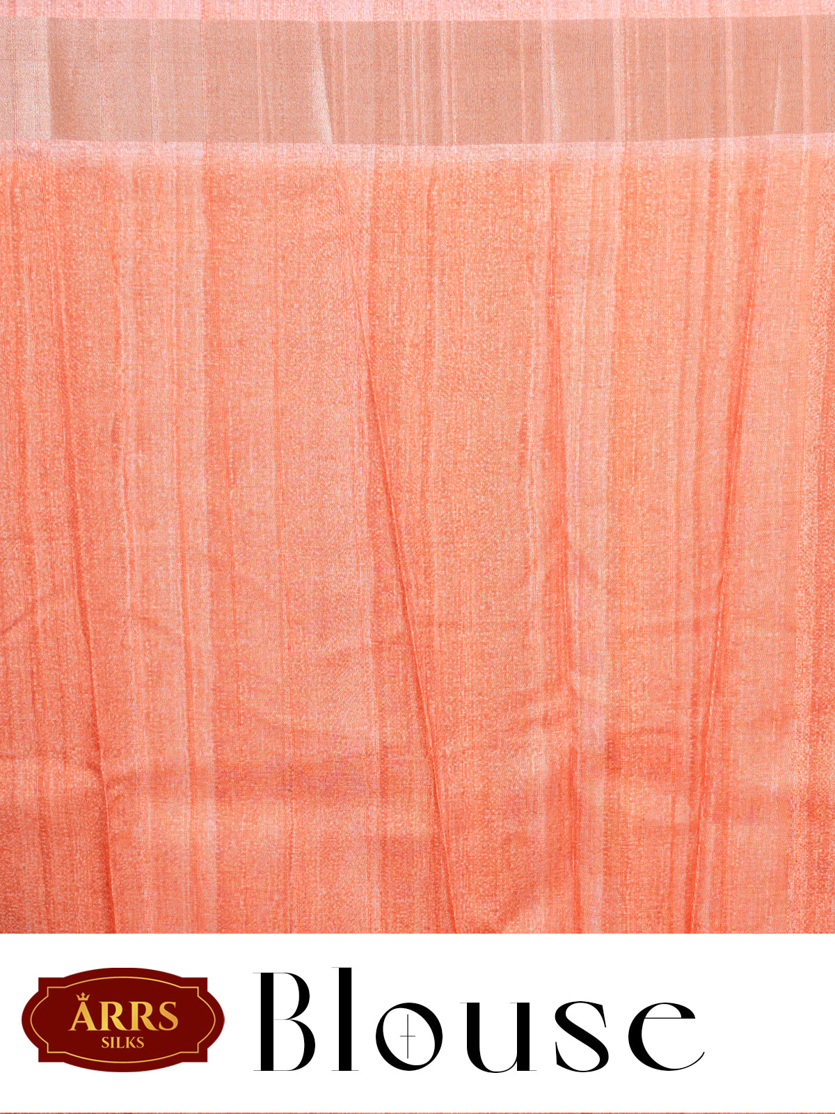Cream with Peach - Semi Tussar Saree