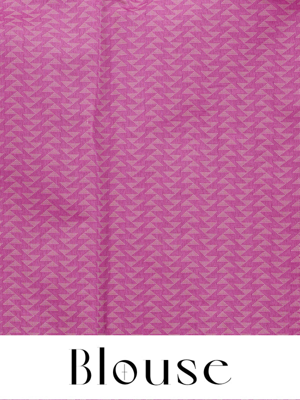 Magenta Pink with Self Munthi Silk Cotton Saree
