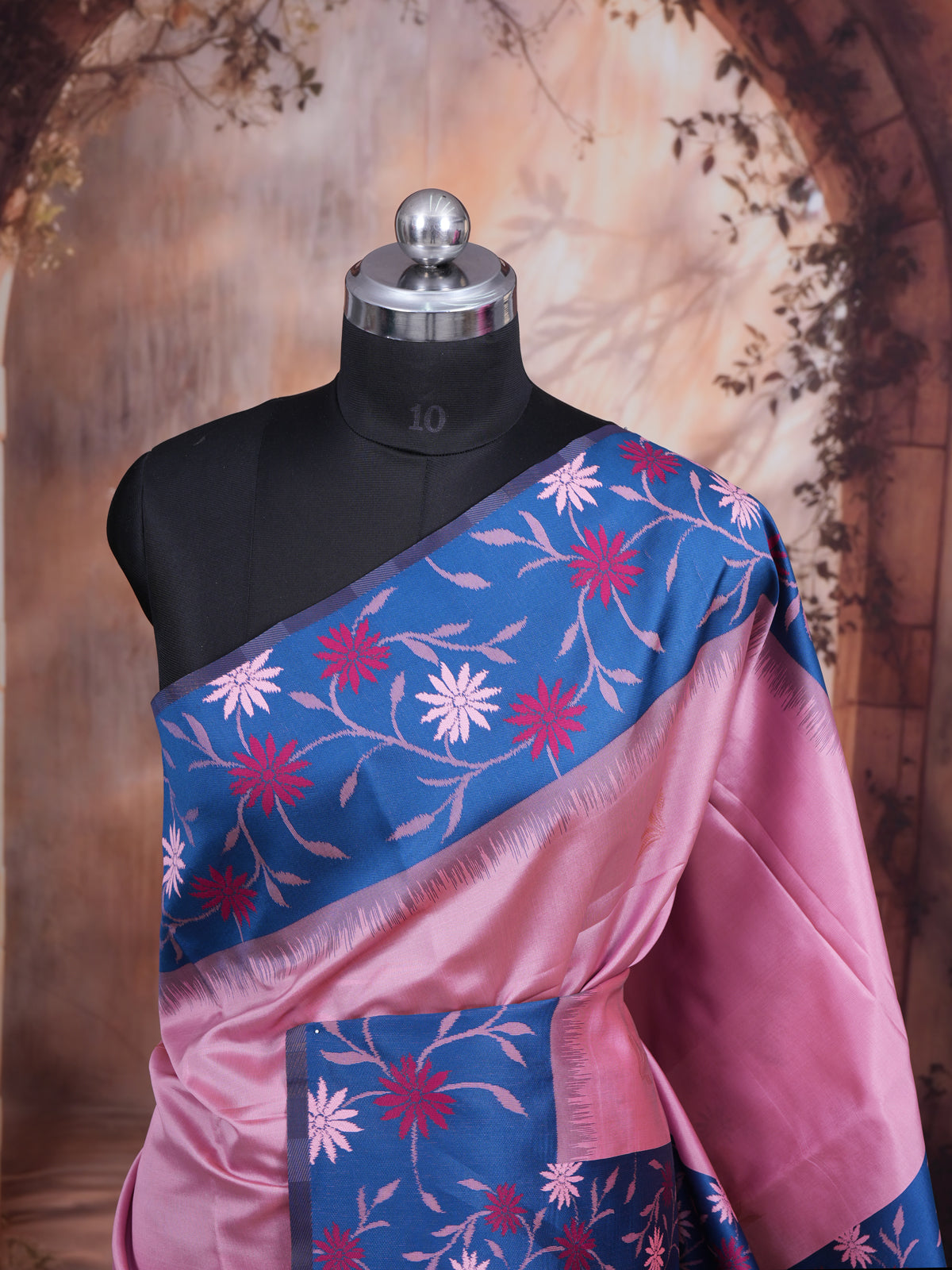 Onion Pink Semi Silk Saree