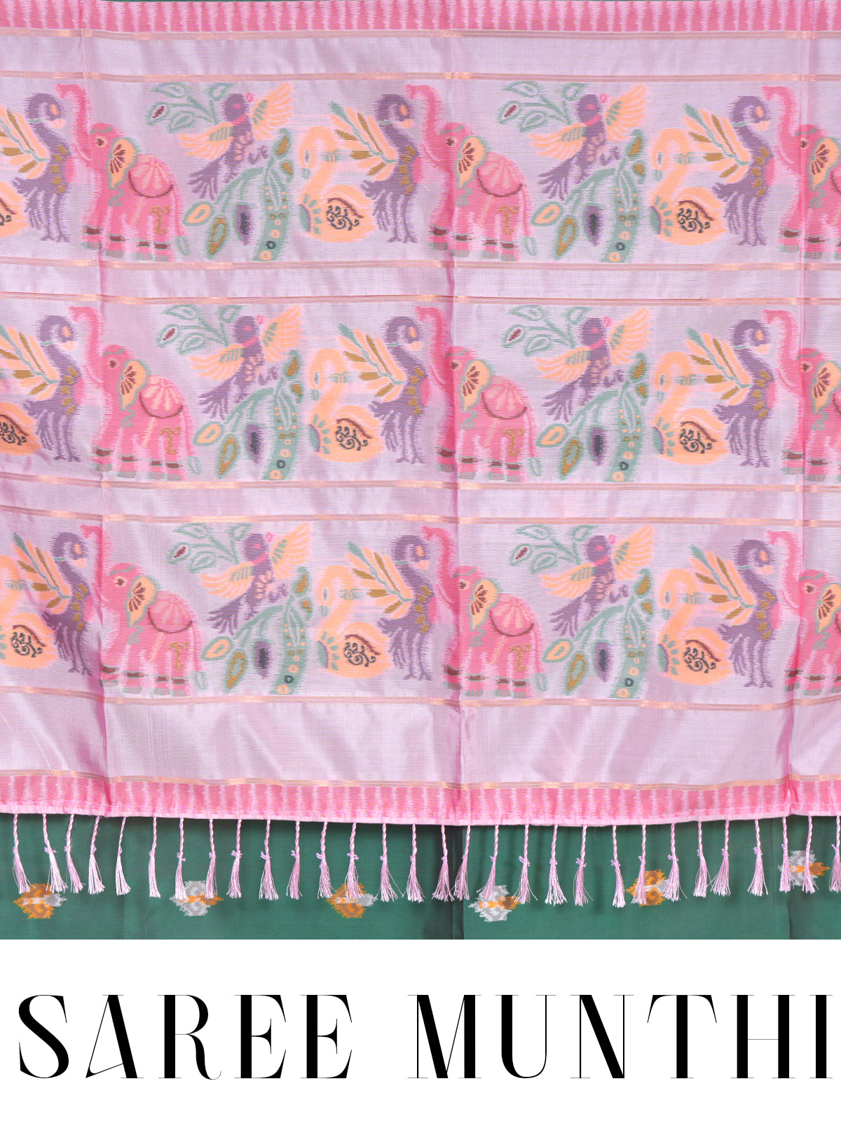 Bottle Green Semi Silk Saree