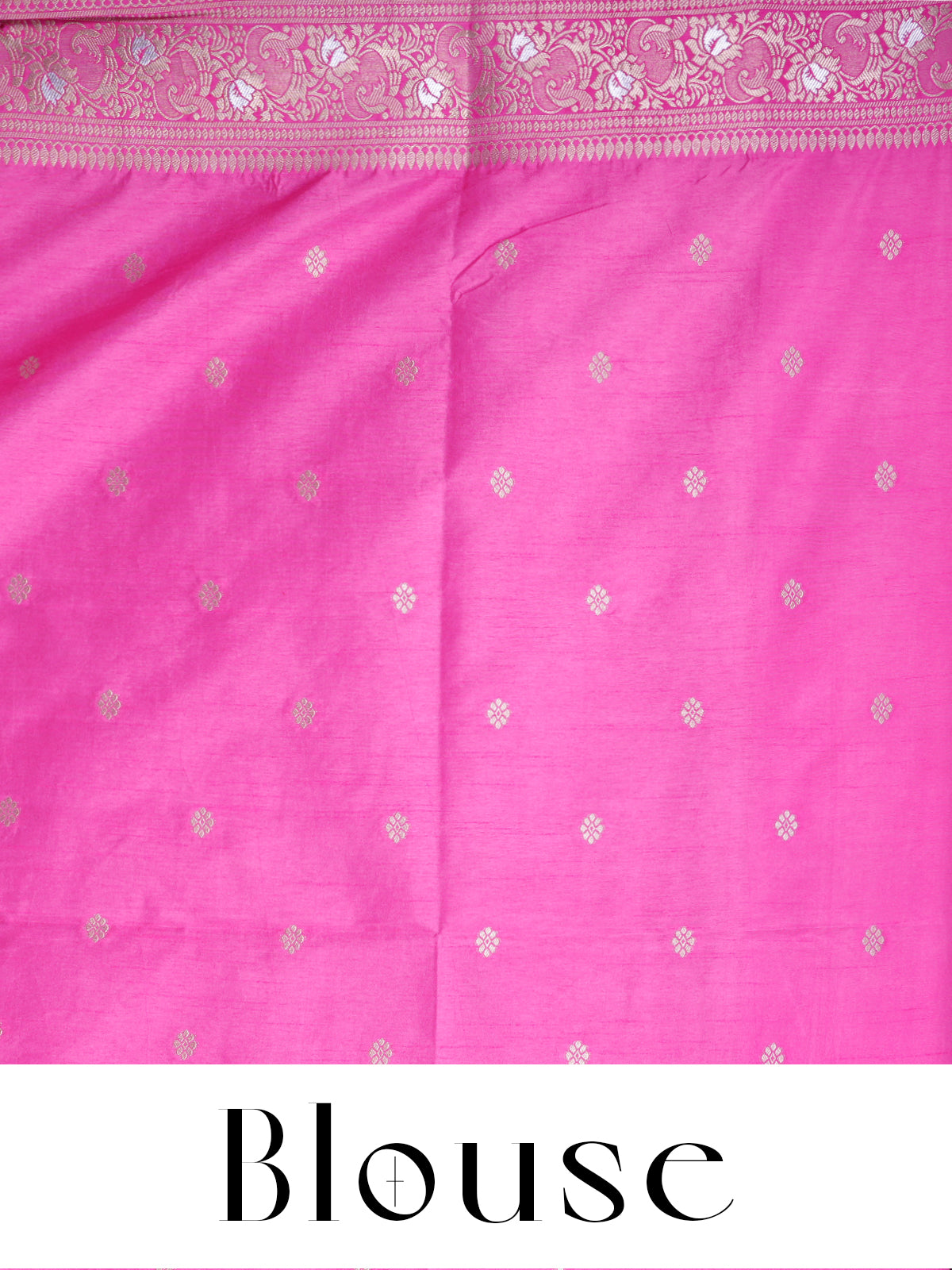 Pink with Silver Zari - Semi Tussar Saree