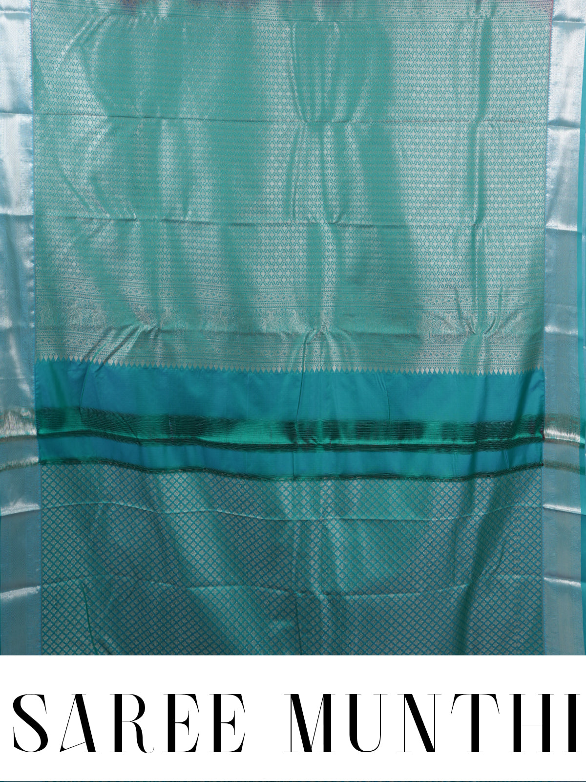 Strawberry Pink with Sea Green Kanchipuram Fancy Silk Saree