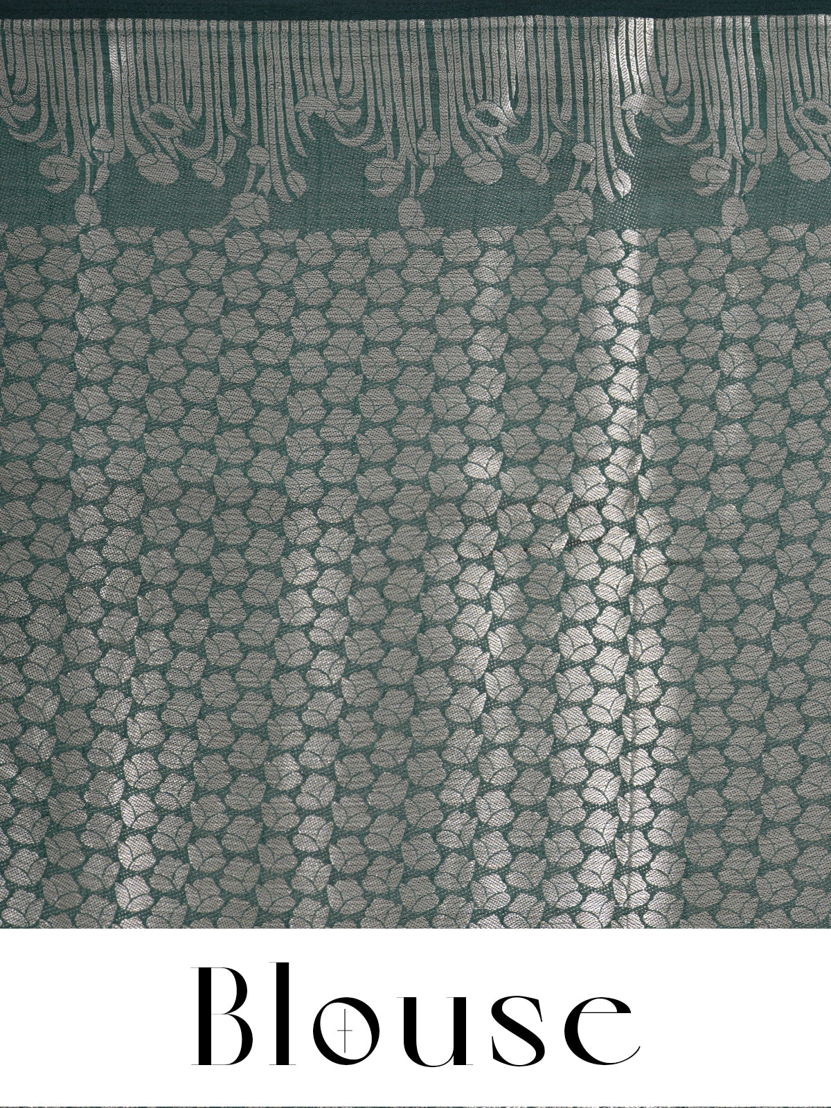 Bottle Green with Silver - Semi Tussar Saree