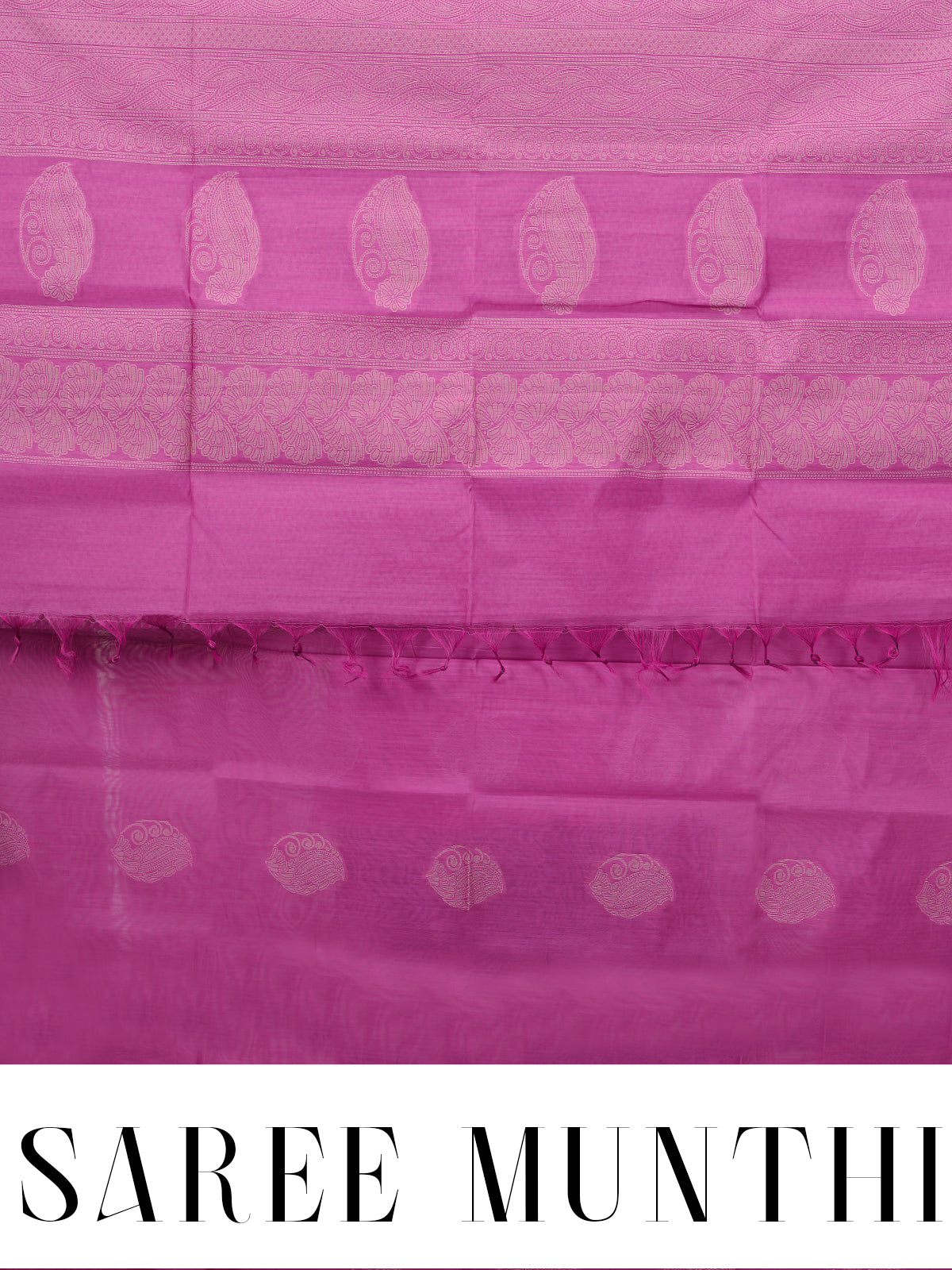 Magenta Pink with Self Munthi Silk Cotton Saree