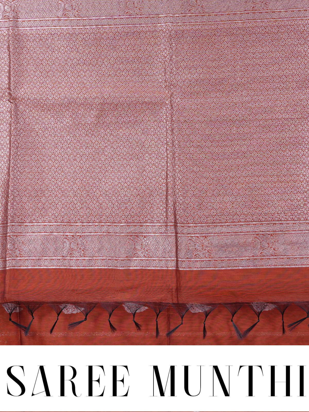 Rust Orange Silk Cotton Saree
