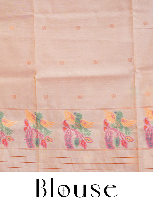 Deep Rose Pink Semi Silk Saree