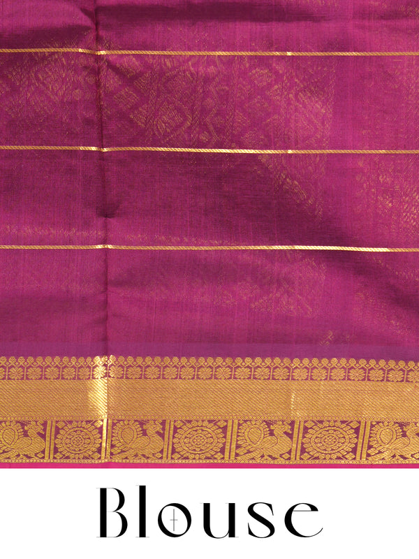Elegant Wine Pure Silk Cotton Saree