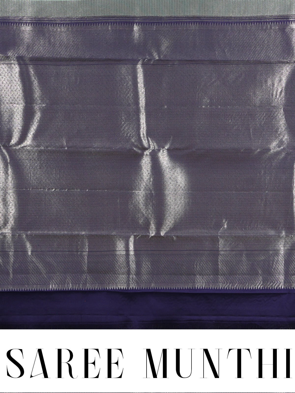 Sage Green and Deep Indigo Kanchipuram Silk Saree