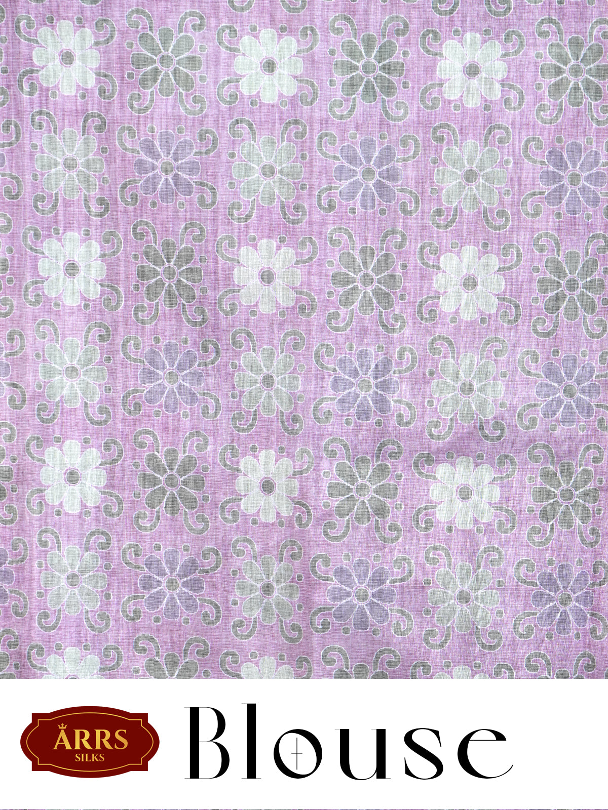 Grey and Purple with Mauve Printed Pallu - Semi Tussar Saree
