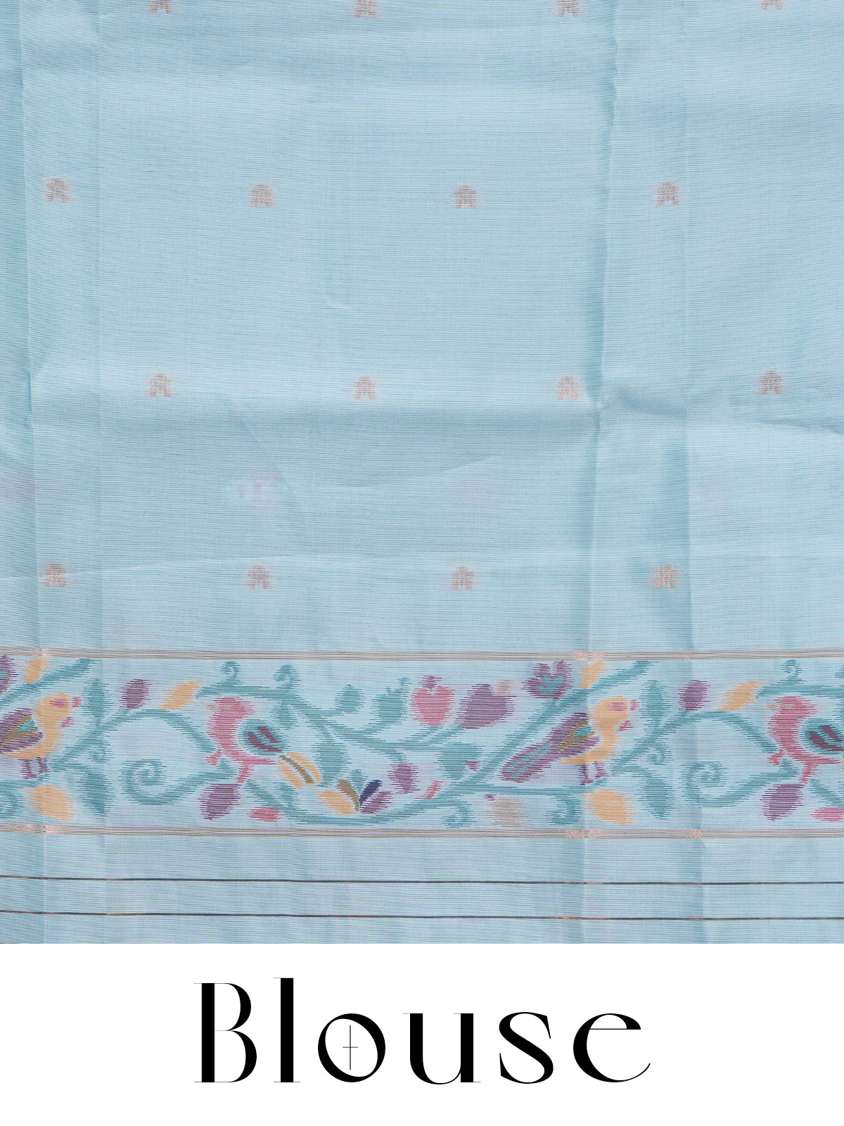 Peacock Blue Semi Silk Saree