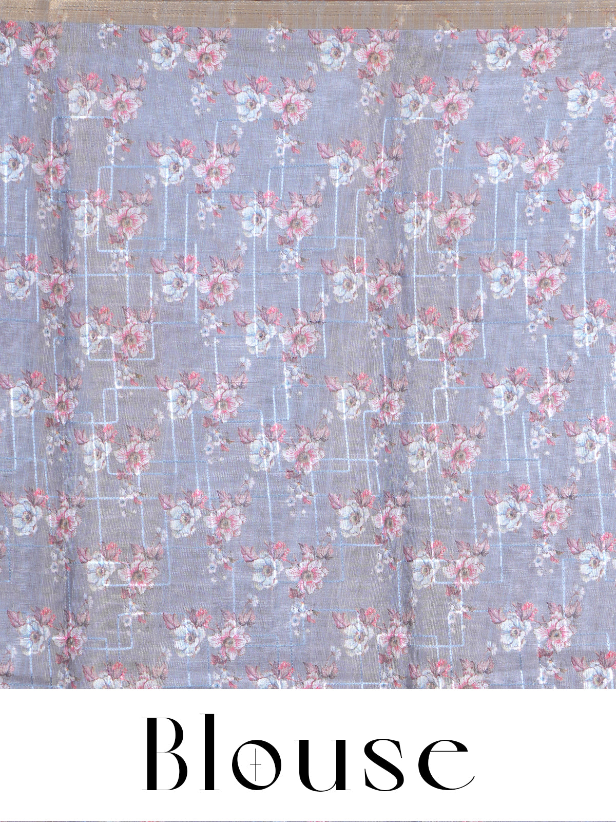 Pastel Grey with Silver-Grey Linen Cotton Saree