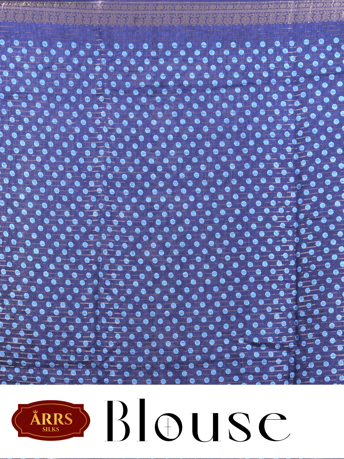 Royal Blue with Indigo Blue - Semi Raw Silk Saree