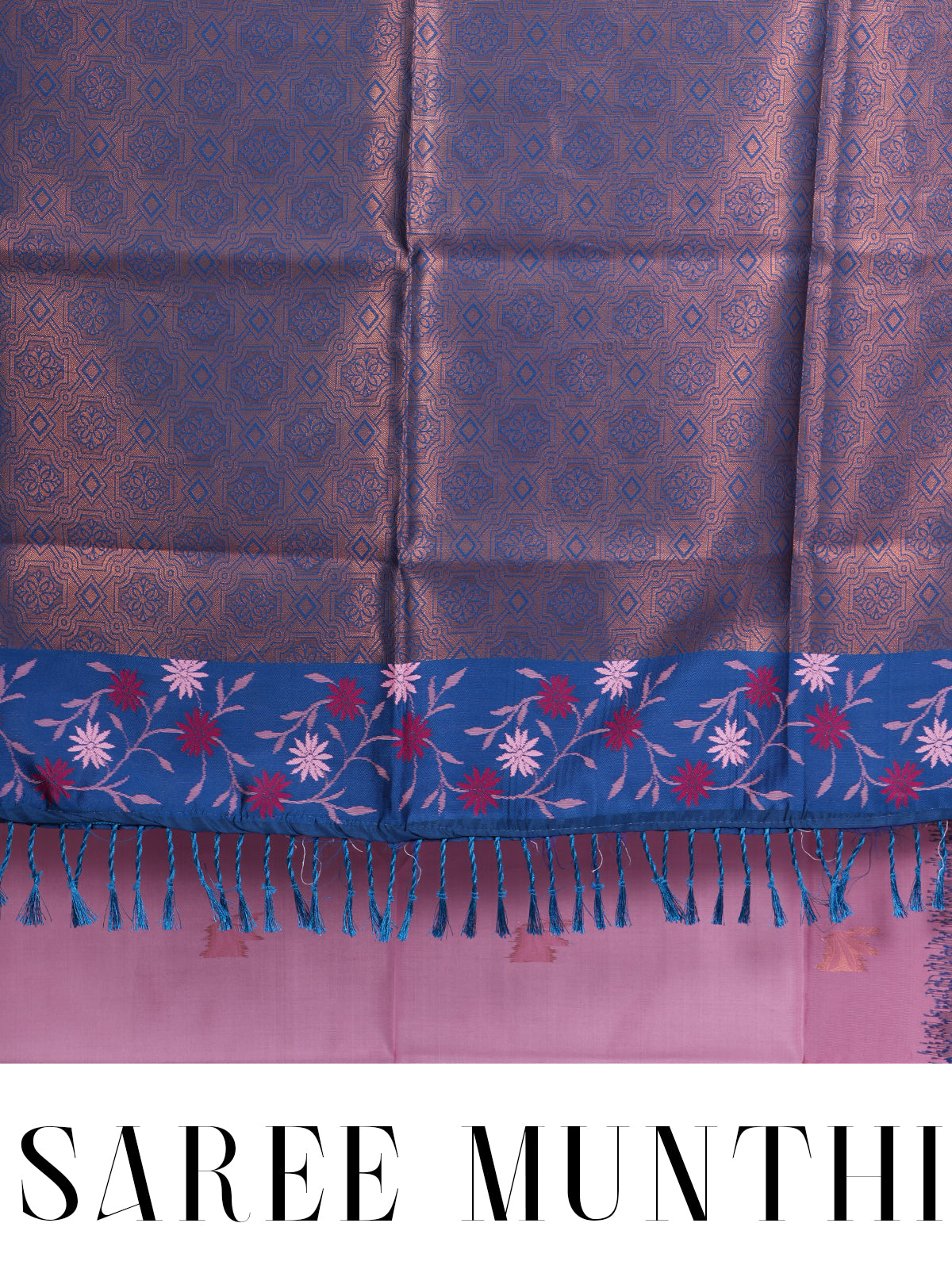 Onion Pink Semi Silk Saree