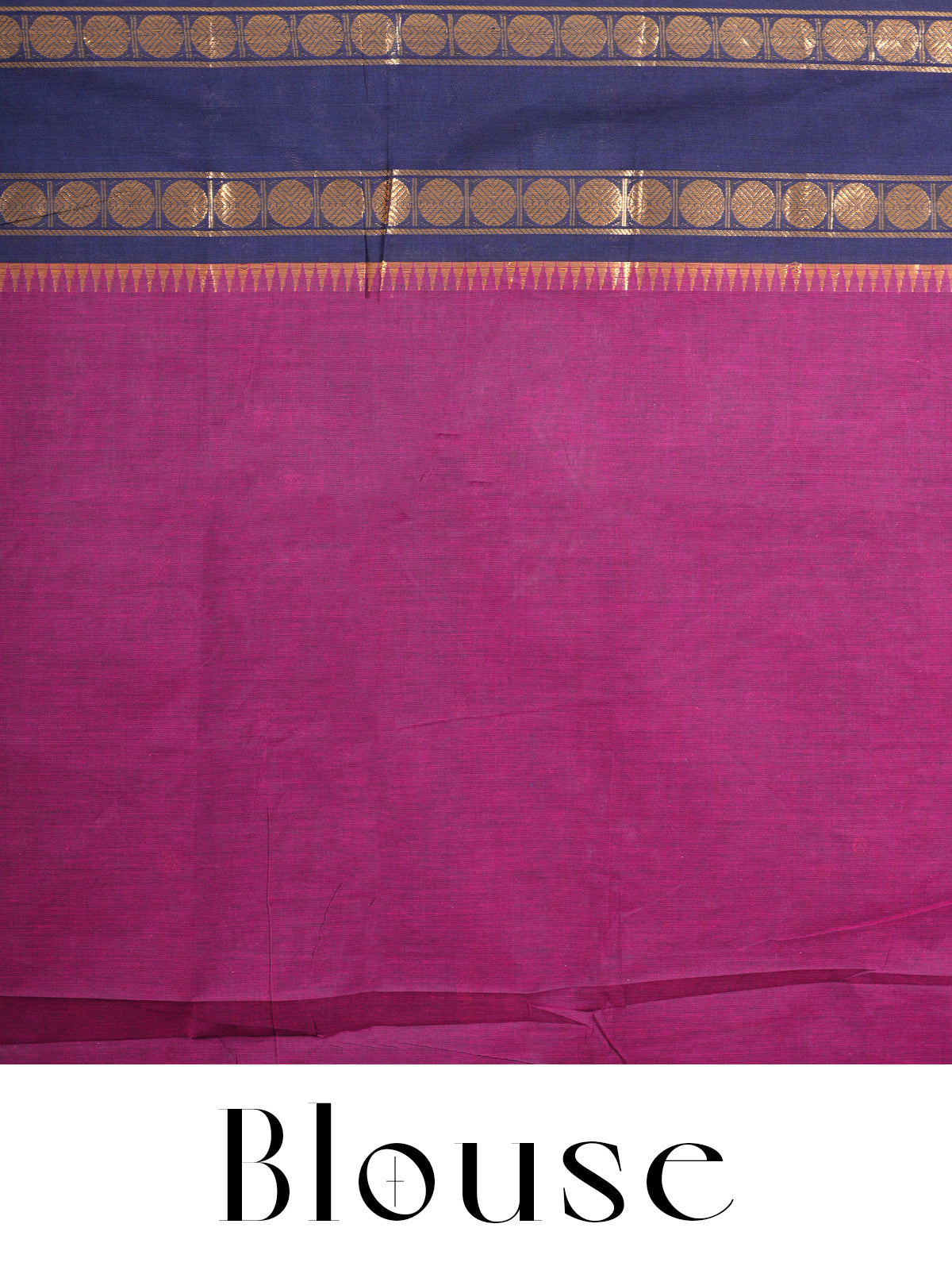 Magenta and Navy Blue Chettinad Cotton Saree
