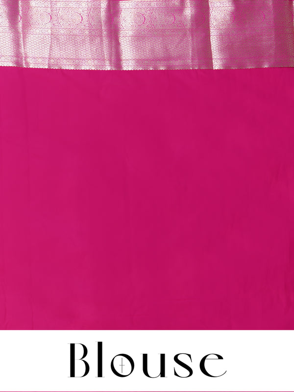 Mustard Yellow with Pink Kanchipuram Fancy Silk Saree