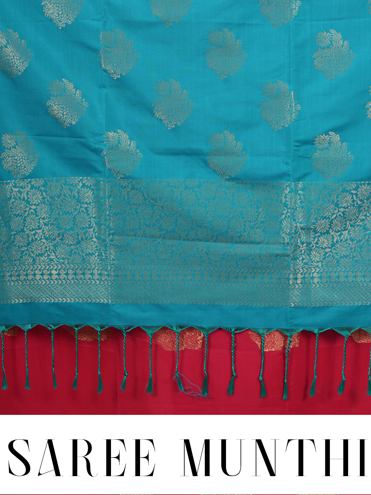 Rani Pink with Rama Green Semi Silk Saree