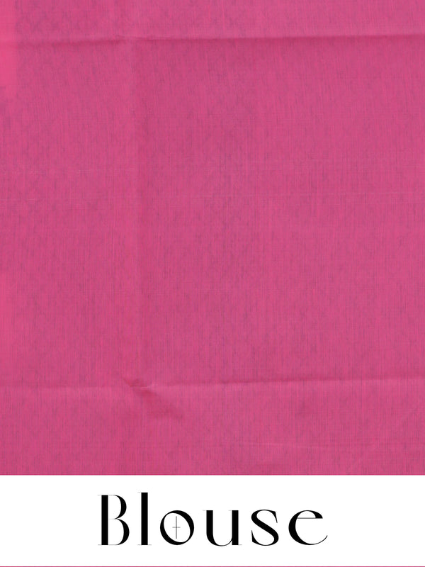 Pink with Black Munthi Silk Cotton Saree