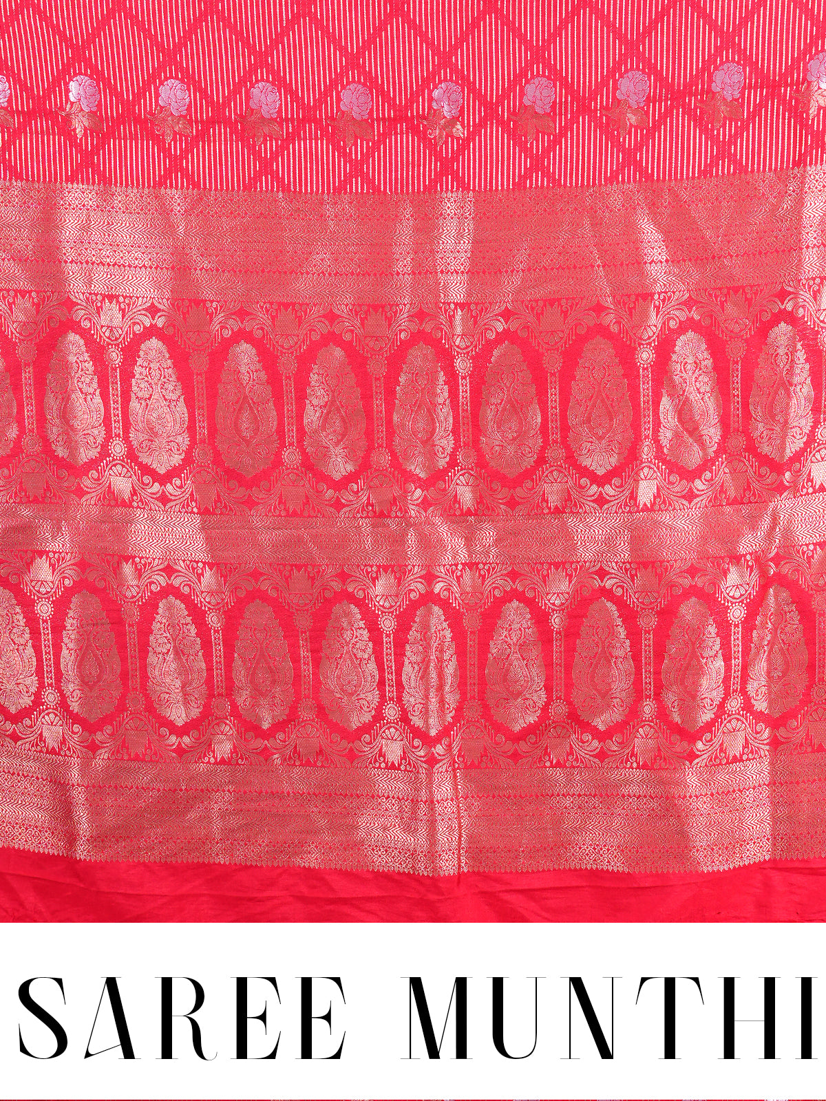 Rani Pink with Gold - Semi Tussar Saree