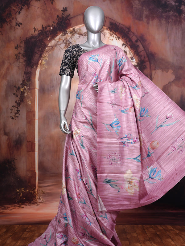 Onion Pink with Multicolor Munthi Dola Silk Saree